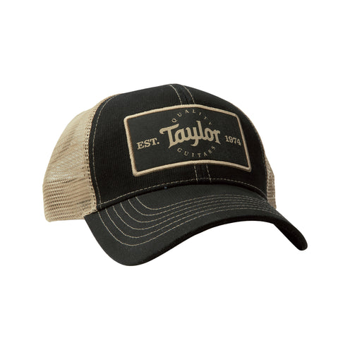 Taylor Trucker Cap w/Taylor Patch, Black/Khaki