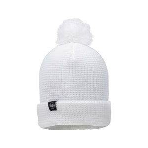 Taylor Beanie w/Logo, Waffle Knit