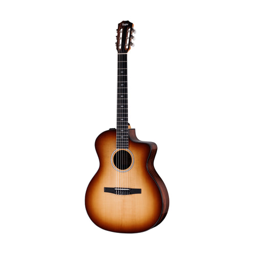 Taylor Sunset Blvd 214ce-N Plus Grand Auditorium Nylon String Acoustic Guitar w/Bag, Shaded Edge Burst