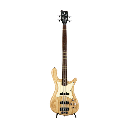 Warwick WGPS Streamer CV Fretted pas/pas Ash 4-String Bass w/Bag, Natural Satin