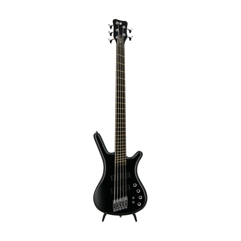 Warwick RockBass Corvette Multiscale 5-String Bass Guitar, Solid Black Satin