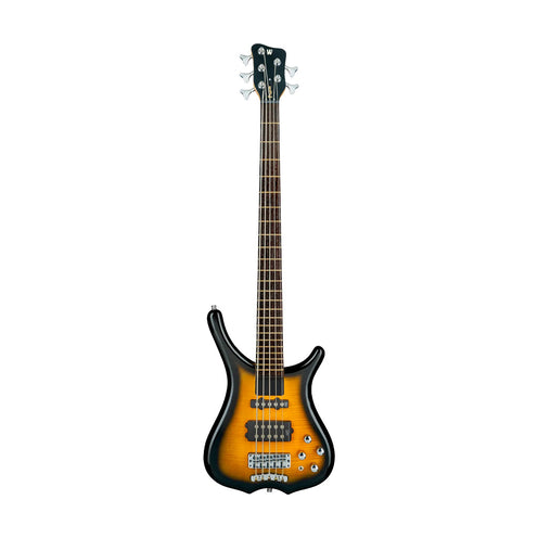 Warwick RockBass Infinity 5-String Bass Guitar, Vintage Sunburst Transparent High Polish