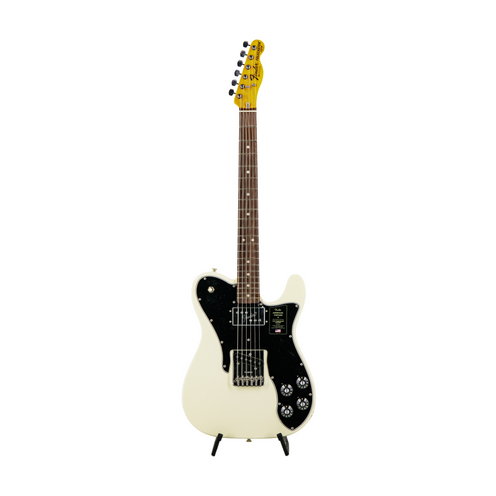 Fender American Vintage II 77 Telecaster Custom Electric Guitar, RW FB, Olympic White, VS22XXXX