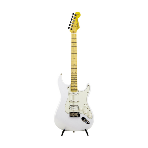 Fender Juanes Stratocaster Electric Guitar, Maple FB, Luna White, JL23XXXX
