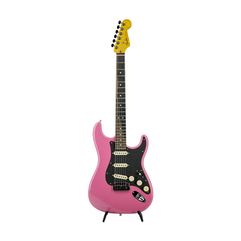 Fender FSR American Ultra Stratocaster Electric Guitar, Ebony FB, Bubble Gum Metallic, US2300XXXX