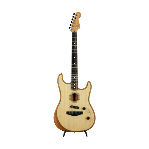 Fender American Acoustasonic Stratocaster Guitar w/Bag, Natural, US223XXXX
