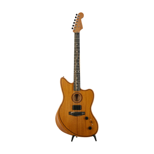 Fender American Acoustasonic Jazzmaster All Mahogany Ac-Elec Gtr w/Bag, EB FB, Natural, US232XXXX