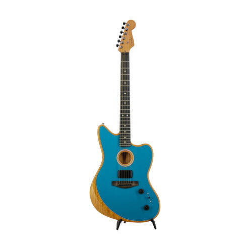 Fender American Acoustasonic Jazzmaster Acoustic Guitar w/bag, Ebony FB, Ocean Turquoise, US233XXXX