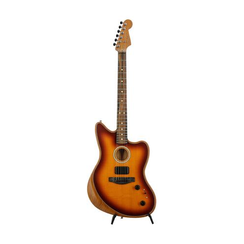 Fender American Acoustasonic Jazzmaster Acoustic Guitar w/bag, Ebony FB, Tobacco Sunburst, US216XXXX