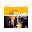 D'Addario EJ14 80/20 Bronze Acoustic Guitar Strings, Light Top/Medium Bottom/Bluegrass, 12-56