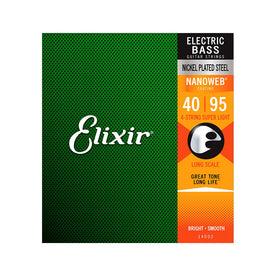 Elixir 14002 Nanoweb Super Light Long Scale Electric Bass Strings 040-095