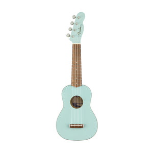 Fender Venice Soprano Ukulele, Walnut FB, Daphne Blue