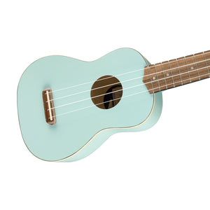 Fender Venice Soprano Ukulele, Walnut FB, Daphne Blue