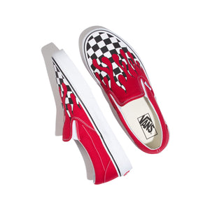 Vans Checker Flame Slip-On, Red