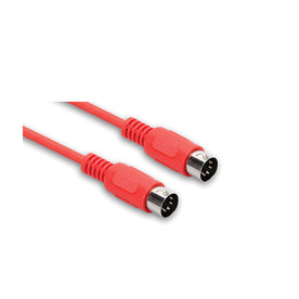 Hosa MID-305RD MIDI Cable, Red, 5ft