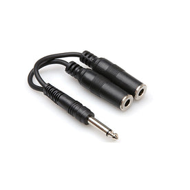 Hosa YPP-111 Y Cable, 1/4inch TS to 1/4inch TSF