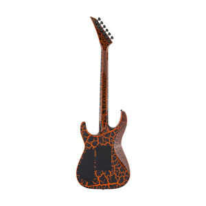 Jackson X Series Soloist SLX Crackle Electric Guitar, Laurel FB, Orange Crackle
