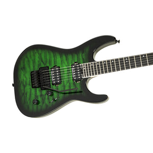 Jackson Pro Series Dinky DK2Q Electric Guitar, Ebony FB, Transparent Green Burst