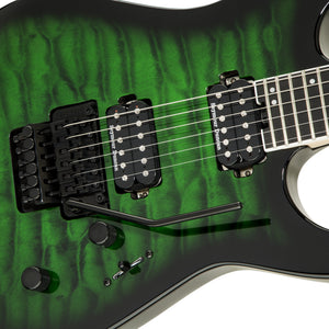 Jackson Pro Series Dinky DK2Q Electric Guitar, Ebony FB, Transparent Green Burst