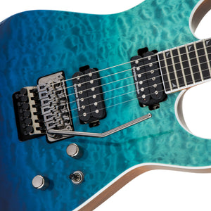 Jackson Pro Series Soloist SL2Q MAH Electric Guitar, Ebony FB, Caribbean Blue Fade