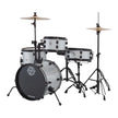 Ludwig LC178X029DIR Pocket Kit 4-Piece Drum Kit w/Hardware+Cymbals, White Sparkle