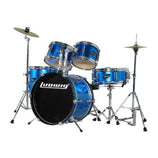 Ludwig LJR1062DIR 5-Piece Junior Drum Kit w/ Hardware+Throne+Cymbal, Blue