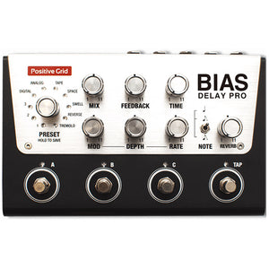 Positive Grid Bias Delay Pro Tone Match Digital Delay Pedal, 4 Buttons