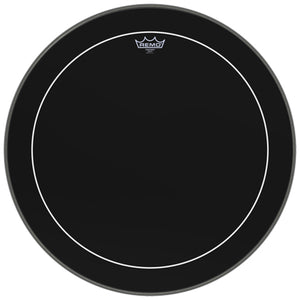 Remo ES-1624-PS 24inch Pinstripe Ebony Bass Drumhead