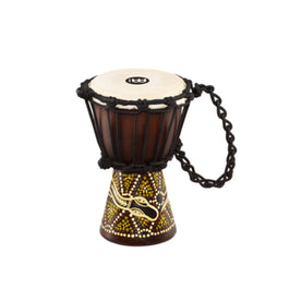 MEINL Percussion HDJ6-XXS African Style Mini Djembe, Dark Serpent Design