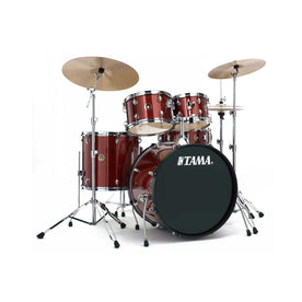 TAMA RM52KH6-RDS Rhythm Mate 5-Piece Drum Set w/Hardware, Red Stream