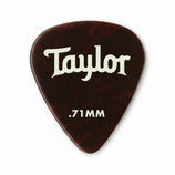 Taylor Celluloid 351 Picks, Tortoise, 0.71mm, 12-Pack