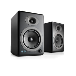 Audioengine A5+ Wireless Bluetooth Powered Bookshelf Speakers, Satin Black (Pair)