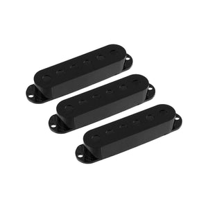 Allparts PC-0406-023 Black Guitar Pickup Covers for Stratocaster, Set of 3