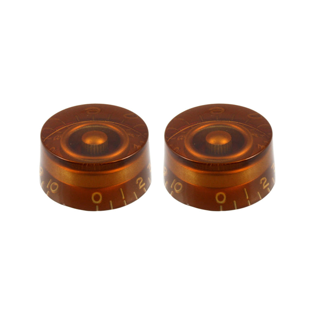 Allparts PK-0130-022 Amber Vintage Style Speed Knobs, Set of 2