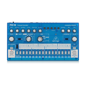Behringer RD-6-BB Analog Drum Machine, Blue Translucent