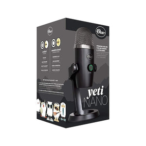 Blue Yeti Nano Multi-Pattern USB Condenser Microphone, Blackout - Model 988-000502