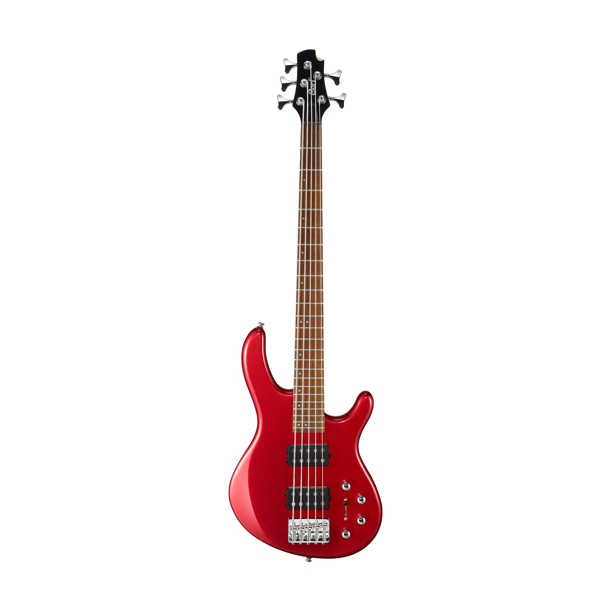 Cort Action-HH5-BRM 5-String Electric Bass Guitar, Blood Red Metallic