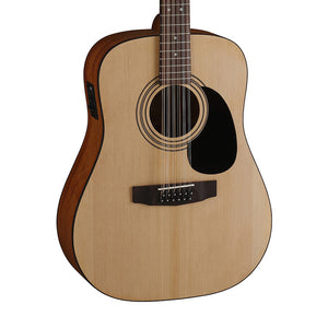 Cort AD810-12E-OP 12-String Acoustic Guitar w/Electronics, Open Pore