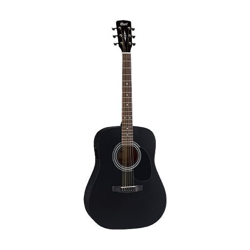 Cort AD810E-BKS Acoustic/Electric Guitar w/Bag, Black Satin