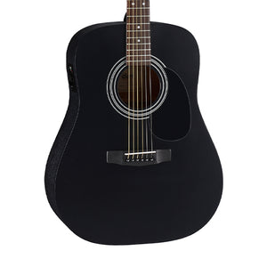 Cort AD810E-BKS Acoustic/Electric Guitar w/Bag, Black Satin