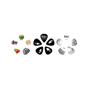 D'Addario Beatles Signature Guitar Pick Tins, Stripes, 15 picks, Medium