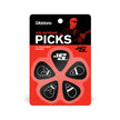 D'Addario Joe Satriani Guitar Picks, Black, 10 pack, Medium