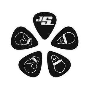 D'Addario Joe Satriani Guitar Picks, Black, 10 pack, Medium