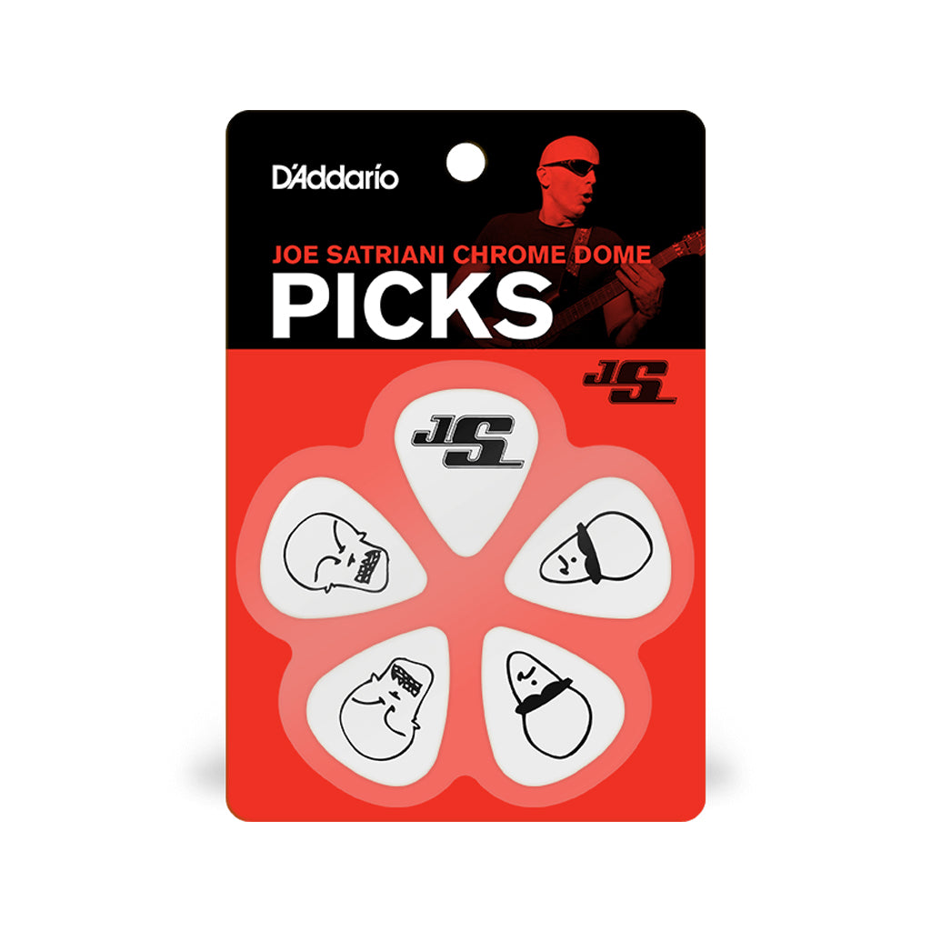D'Addario Joe Satriani Guitar Picks, White, 10 pack, Light