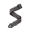 D'Addario 50mm Auto Lock Guitar Strap, Black Geometric Padded
