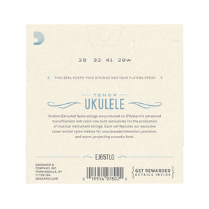 D'Addario Pro-Arte Custom Extruded Clear Nylon Low G Tenor Ukulele Strings