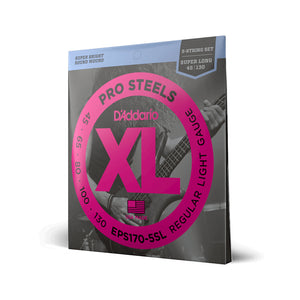 D'Addario EPS170-5SL Prosteels 5-String Bass Guitar Strings, Light, 45-130, Super Long Scale