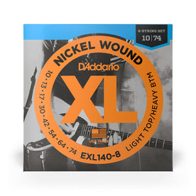 D'Addario EXL140-8 Nickel Wound 8-String Electric Guitar Strings, 10-74