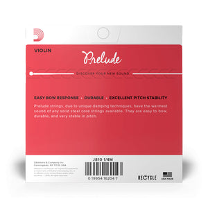 D'Addario J814 1/4M Prelude Violin Single String, G, 1/4 Medium