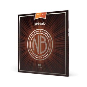 D'Addario NB1047 Nickel Bronze Acoustic Guitar Strings, Extra Light, 10-47